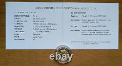 2016-W (1/10 ozt Gold) Mercury Dime Commemorative with Box & COA