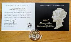 2016-W (1/10 ozt Gold) Mercury Dime Commemorative with Box & COA