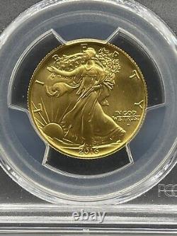 2016-W 1/2 oz Gold Walking Liberty Half Dollar 100th Anniversary 50C PCGS SP 70