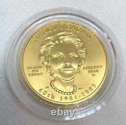 2016-W 1/2 oz Uncirculated First Spouse Nancy Reagan Gold Coin withBox & COA