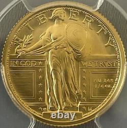 2016-W 1/4 oz Gold Standing Liberty Quarter Centennial SP70! (withOGP)