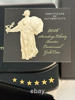 2016-W 1/4 oz Gold Standing Liberty Quarter Centennial (withOGP)