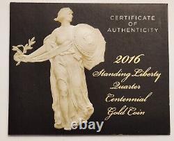 2016 W 1/4 oz Standing Liberty Quarter Commem Centennial Gold Coin ANACS SP70