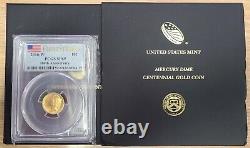 2016 W 24k Gold 1/10oz 100th Anniversary Mercury Dime PCGS SP69 First Strike