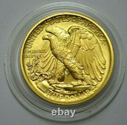 2016 W 50c 1/2 oz Gold Walking Liberty Half Dollar Centennial Coin in Capsule