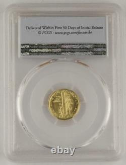 2016 W CENTENNIAL 1/10 Oz Gold Burnished Mercury Dime 10 Cent Coin PCGS SP70 FS