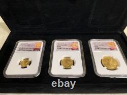 2016-W Centennial Gold Coin Set ER NGC 70 W. L. Half, S. L. Quarter, M. Dime OGP