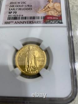2016-W Centennial Gold Coin Set ER NGC 70 W. L. Half, S. L. Quarter, M. Dime OGP
