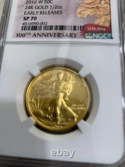 2016-W Centennial Gold Coin Set ER NGC 70 W. L. Half, S. L. Quarter, M. Dime OGP