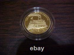 2016 W GOLD Mark Twain Commemorative $5 Coin Proof Box & CoA