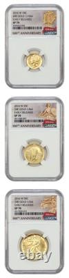 2016-W Gold Centennial Set NGC SP70 (Early Releases, 3 Coins)