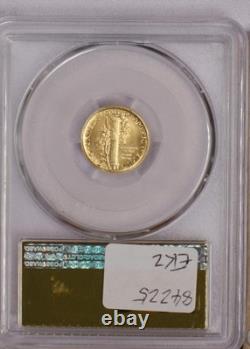 2016-W Gold Mercury 1/10 oz. 10 Cents 100th Anniv. PCGS SP70