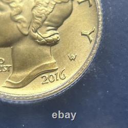 2016-W Gold Mercury Dime 1/10 Oz SP70 ICG MS 70 SUPERB GEM BU