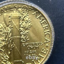 2016-W Gold Mercury Dime 1/10 Oz SP70 ICG MS 70 SUPERB GEM BU
