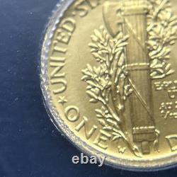 2016-W Gold Mercury Dime 1/10 Oz SP70 ICG MS 70 SUPERB GEM BU