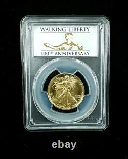 2016 W Gold Walking Liberty Centennial Anniv Pcgs Sp70 First Strike #1799