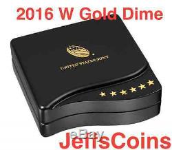 2016 W Mercury Dime Centennial Gold Coin 10¢ Uncirculated 16XB. 9999 24k 1916