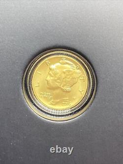 2016-W Mercury Dime Centennial Gold Coin 99.99% 1/10th Oz Gold