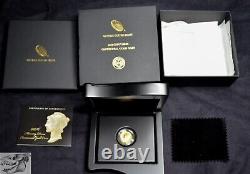 2016 W Mercury Dime Centennial Gold Coin with BOX, COA, 1/10 oz 999 Gold