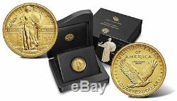 2016 W STANDING LIBERTY QUARTER GOLD CENTENNIAL COMMEMORATIVE COIN With OGP 16XC