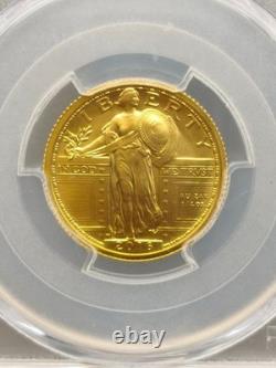2016-W Standing Liberty Gold Quarter 1/4 oz PCGS SP 70 First Strike