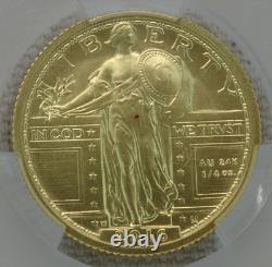 2016-W Standing Liberty Quarter CAC SP 69 US Mint 1/4 oz Gold First Delivery