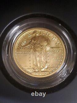2016 W Standing Liberty Quarter Centennial Gold Coin. 999 Fine 1/4 Troy Oz