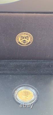 2016 W US Gold Mercury Dime Centennial 1/10 oz. 999 Gold Original Packaging Cert