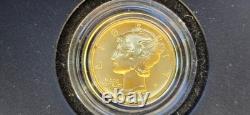 2016 W US Gold Mercury Dime Centennial 1/10 oz. 999 Gold Original Packaging Cert