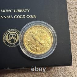 2016-W US Mint walking liberty half Centennial Gold Coin with COA