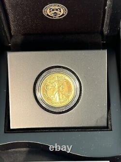 2016-W Walking Liberty Gold 1/2 oz. 999 Gold Centennial Anniversary in Box withCOA