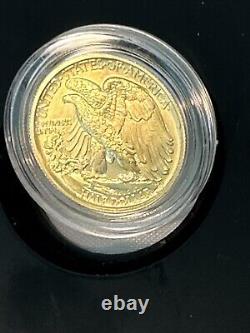 2016-W Walking Liberty Gold 1/2 oz. 999 Gold Centennial Anniversary in Box withCOA