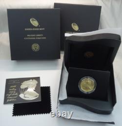 2016-W Walking Liberty Half Dollar 1/2 oz Gold Commemorative Box COA US Mint