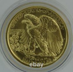 2016-W Walking Liberty Half Dollar 1/2 oz Gold Commemorative Box COA US Mint
