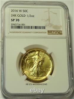 2016 W Walking Liberty Half Dollar Centennial 1/2oz Gold Coin NGC SP70