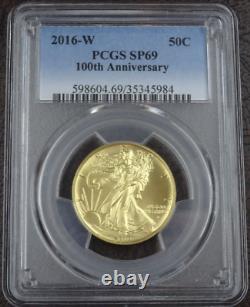 2016-W Walking Liberty Half Dollar PCGS SP 69 Gold Commemorative US Mint 1/2 oz