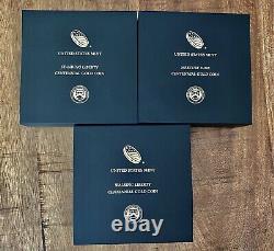 2016 -w Centennial 3 Gold Coin Set Half Dollar Quarter Dime Us Mint Pkg & Coa