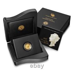 2016-w Gold 1/10 Oz Mercury Dime 100th Anniversary Ogp Box Coa