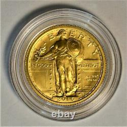 2016-w Standing Liberty Quarter Centennial 1/4 Oz. Gold Coin. 9999 Fine Ogp