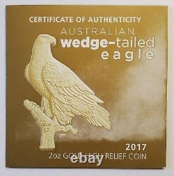 2017 Australian 2 oz Wedge-Tailed Eagle HR Reverse Proof Gold Coin NGC PF70 UC