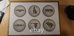 2017 Canada Big coin series set 6 gold plated silver coins Colville designs