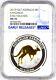 2017 P Australia Gilded Silver Kangaroo Ngc Ms 70 1 Oz Coin Withogp Gilt Er Label