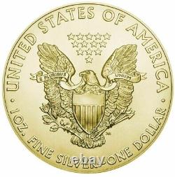 2018 1 Oz Silver $1 SUMMER AMERICAN EAGLE Gilded Colored Coin