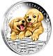 2018 Puppies Golden Retriever Tuvalu 1/2 Oz Silver Proof 50c Half Dollar Coin