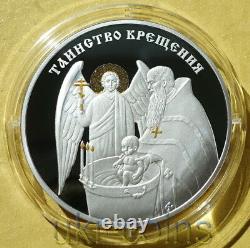 2018 Transnistria 1 Oz Silver Gilded Coin Holy Mystery Water Baptism Christian