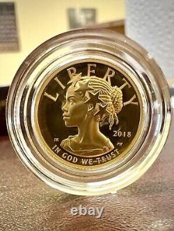 2018-W $10 American Liberty High Relief 1/10oz Fine Gold Proof Coin NO COA