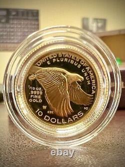2018-W $10 American Liberty High Relief 1/10oz Fine Gold Proof Coin NO COA