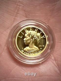 2018-W $10 American Liberty High Relief 1/10oz Fine Gold Proof Coin NO COA