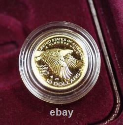 2018-W $10 American liberty Proof Gold Coin, 1/10 OZ. 9999 Gold 24KT Box-NO COA