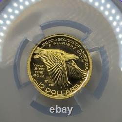2018 W $10 High Relief Gold. 9999 Proof PF70 Ultra Cameo NGC Coin